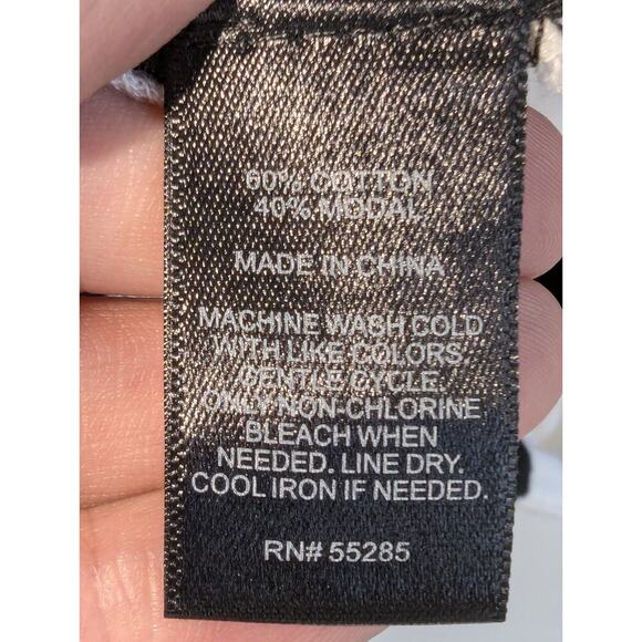 EXPRESS SZ L Cotton/Rayon Top Red/Navy/White Blouse Shirt 3/4 Sleeves Patriotic - Picture 3 of 7